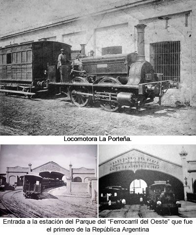 El primer tren argentino partió desde la Estación del Parque, en Buenos Aires.