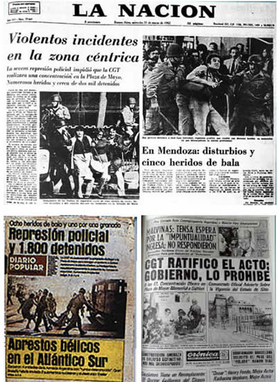 diarios comentando la huelga de 1982