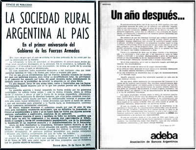 Asociación de Bancos de Argentina y la Sociedad Rural