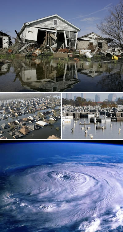 El  huracán Katrina desvastó Nueva Orleans