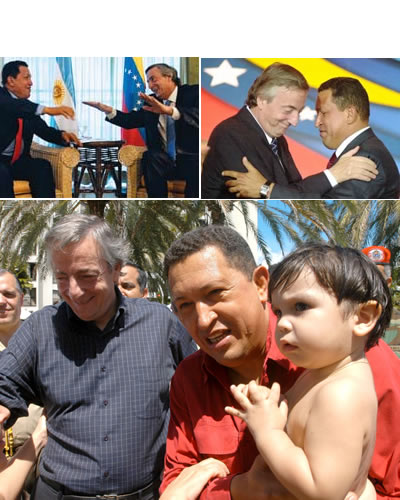 Néstor Kirchner y Hugo Chávez firman la Declaración del Orinoco