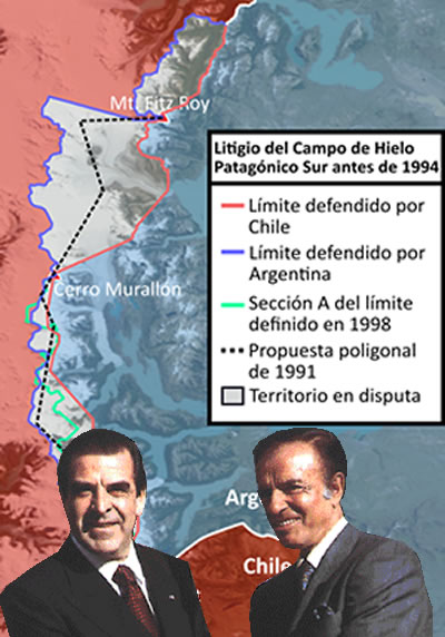 Menem y Frei se reunen En Santiago para tratar el problema de los hielos continentales