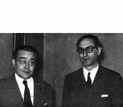 Ricardo Balbín y Arturo Frondizi en 1946 presidente y vicepresidente del bloque de los 44