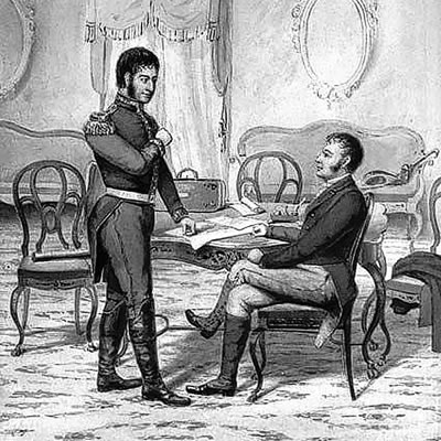Acuerdo entre San Martín y Juan Manuel de Pueyrredon en Córdoba