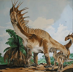 "Amargasaurus cazaui", por el artista
