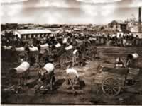 Actual plaza Once en 1867