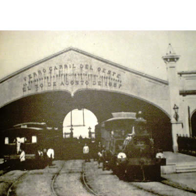 El Ferrocarril Oeste en la estación Del Parque