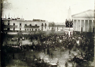 Jura de la Constitución del Estado de Buenos Aires en 1854.