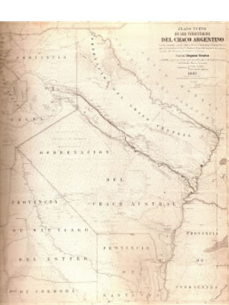 Mapa del Territorio Nacional del Chaco (1885)