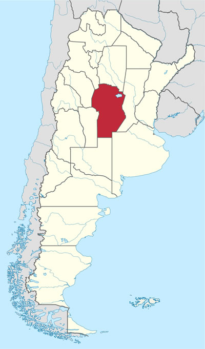 mapa de provincia de cordoba - argentina