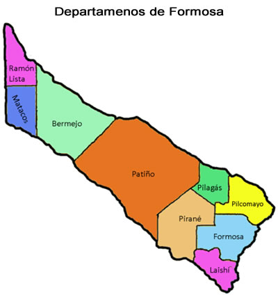 departamentos de la provincia de Formosa