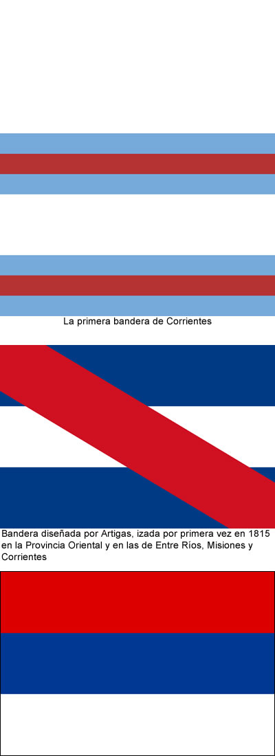 Bandera de Misiones actual de la provincia de Misiones que se implementó a través del decreto provincial N° 326 el día 12 de febrero de 1992