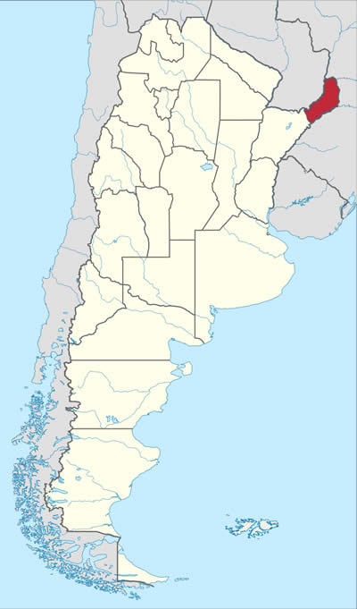 mapa de provincia de misiones