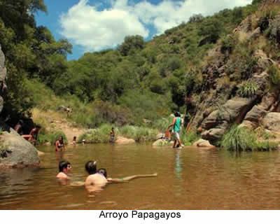 Arroyo Papagayos - turismo en provincia de San Luis