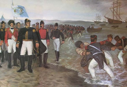 Historia Argentina - Campaña de San Martín - Campaña de San Martín en Perú  - La expedición zarpa