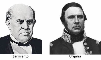 Sarmiento y Urquiza